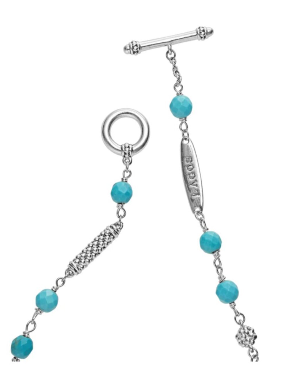 Caviar Icon Turquoise Beaded Bracelet from Lagos Size S(6) - Picture 4 of 8